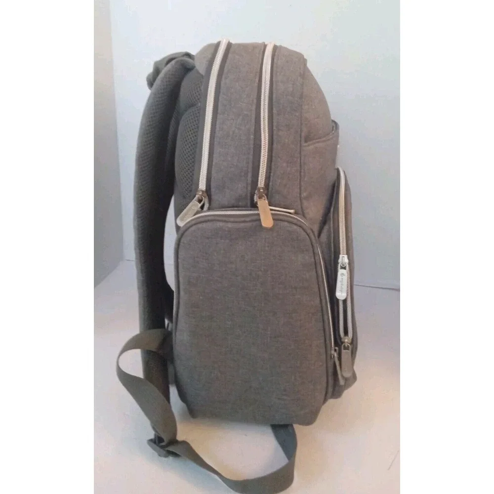 Diaper‎ Bag Backpack, Large Capacity, Insulated Pockets, Gray